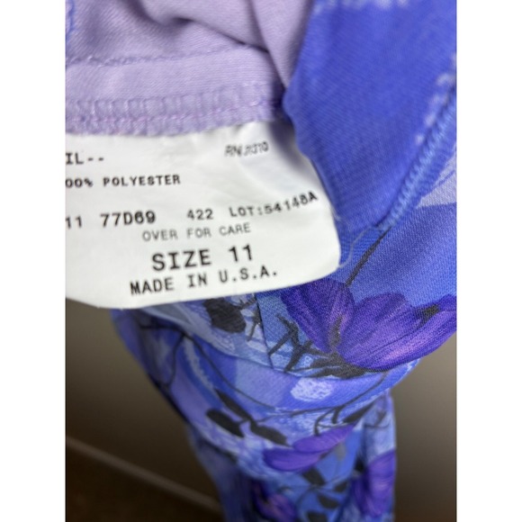 Vintage Y2K Babydoll Dress Purple Fairy Grunge Mermaid Romantic Glam Prom Gown - Picture 8 of 12